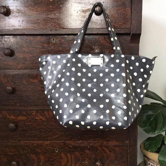 kate spade Handbags - Kate Spade polka dot coated canvas tote